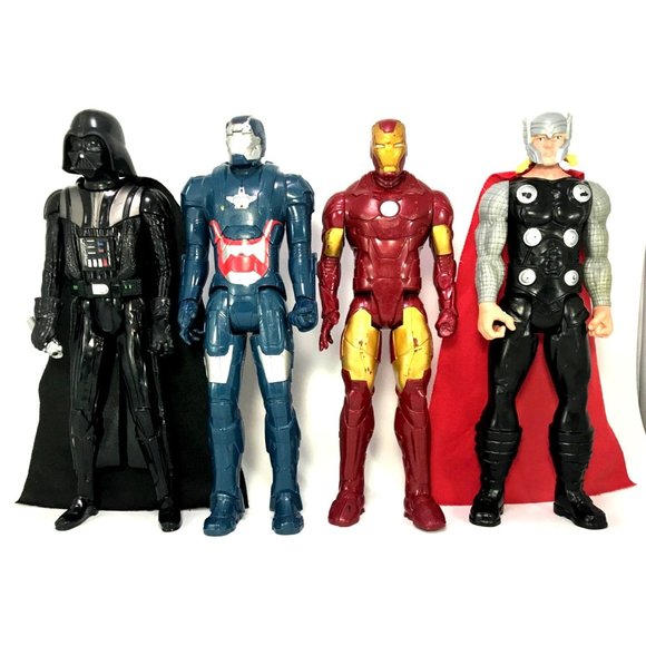 Lot of 7 Hasbro 12" Marvel Titan Figures + Darth Vader Spiderman Thor Iron Man C - Picture 5 of 5